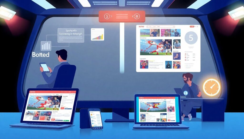 История создания быстрого инфопортала о спорте - иллюстрация