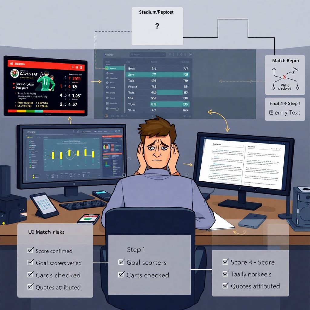 Как поддерживать точность информации в спешке после матчей и избегать ошибок