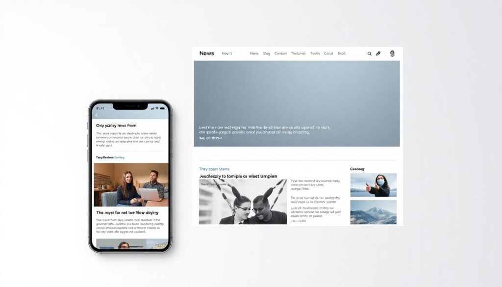 Эффектный дизайн карточек новостей в режиме реального времени - иллюстрация