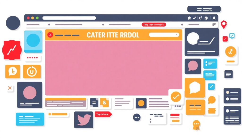 Эффектный дизайн карточек новостей в режиме реального времени - иллюстрация