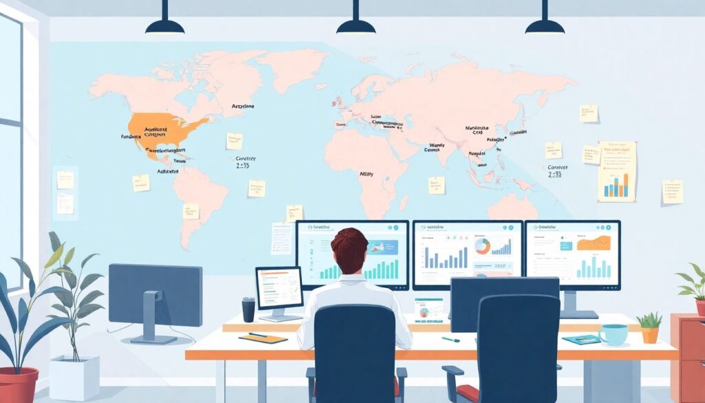 Адаптация контента под различные регионы и часовые пояса - иллюстрация